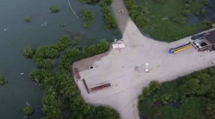 Mina 27 fica submersa na Lagoa Mundaú