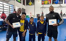 Seleção Brasileira de Boxe recebe homenagem das crianças da LBV para as Olimpíadas de Paris