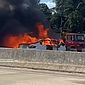 Carro bate em mureta, pega fogo e motorista morre carbonizado em Teotônio Vilela
