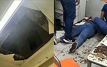 Professora cai do teto após piso ceder em escola particular no ES