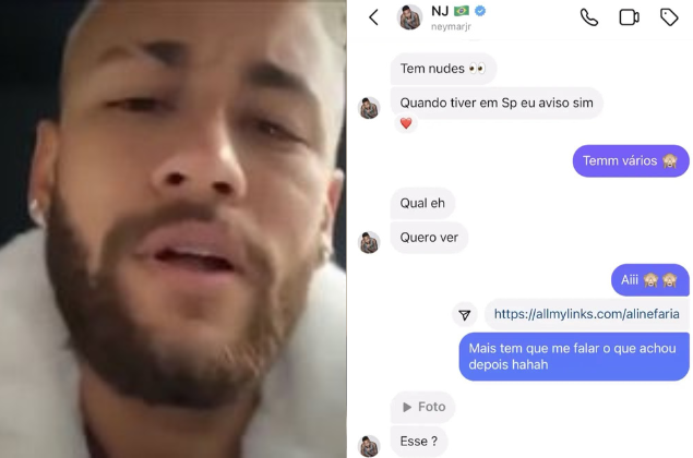 Neymar tem conversa com criadora de conteúdo adulto vazada e se pronuncia