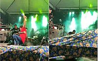 Palco desaba com banda durante festa junina na Bahia; vídeo