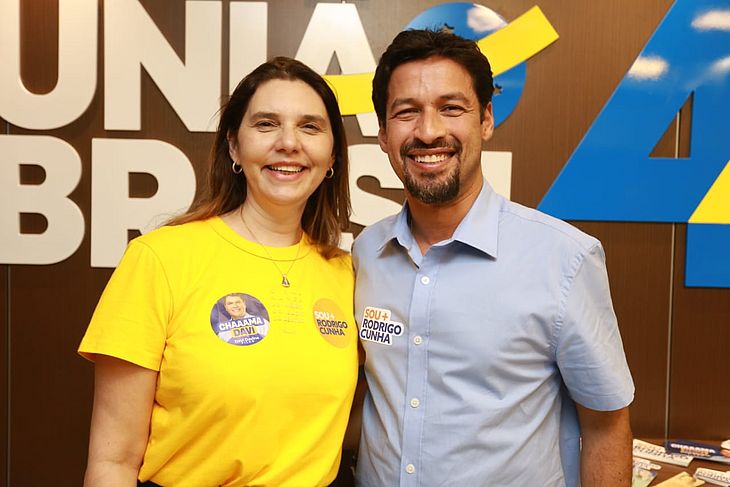  Rodrigo Cunha (União) e a deputada Jó Pereira (PSDB)