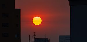 Entenda por que o Sol fica vermelho com a fumaça das queimadas