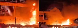 Vídeos: incêndio atinge canteiro de obras de hospital particular em Cruz das Almas